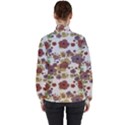 Multicolored Floral Collage Print Women s High Neck Windbreaker View2