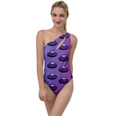 Ufo Alien Pattern To One Side Swimsuit by Wegoenart