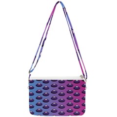 Ufo Alien Pattern Double Gusset Crossbody Bag