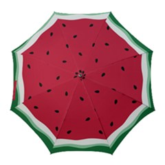 Minimalist Summer Watermelon Wallpaper Golf Umbrellas by Nexatart