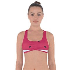 Minimalist Summer Watermelon Wallpaper Got No Strings Sports Bra