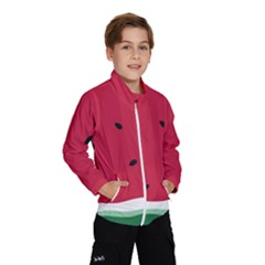 Minimalist Summer Watermelon Wallpaper Kids  Windbreaker by Nexatart