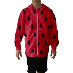 Seamless Watermelon Surface Texture Kids  Hooded Windbreaker by Nexatart