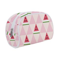 Seamless Pattern Watermelon Slices Geometric Style Makeup Case (small) by Nexatart