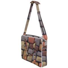 Colorful Brick Wall Texture Cross Body Office Bag