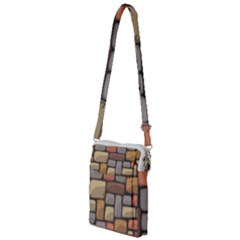 Colorful Brick Wall Texture Multi Function Travel Bag