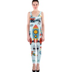 Space Elements Flat One Piece Catsuit by Nexatart