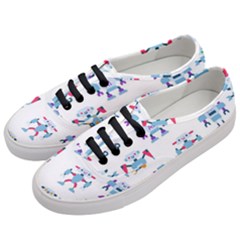 Cute Toy Robotsantennas Wires Seamless Pattern Women s Classic Low Top Sneakers