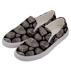 Rock Stone Seamless Pattern Men s Canvas Slip Ons by Nexatart