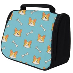 Cute Corgi Dog Face Pattern Full Print Travel Pouch (big) by Nexatart