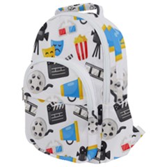 Cinema Icons Pattern Seamless Signs Symbols Collection Icon Rounded Multi Pocket Backpack