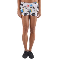 Cinema Icons Pattern Seamless Signs Symbols Collection Icon Yoga Shorts