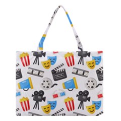 Cinema Icons Pattern Seamless Signs Symbols Collection Icon Medium Tote Bag