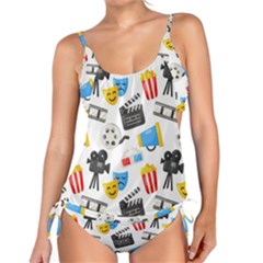 Cinema Icons Pattern Seamless Signs Symbols Collection Icon Tankini Set by Nexatart