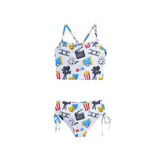 Cinema Icons Pattern Seamless Signs Symbols Collection Icon Girls  Tankini Swimsuit