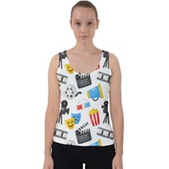 Cinema Icons Pattern Seamless Signs Symbols Collection Icon Velvet Tank Top