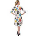Cinema Icons Pattern Seamless Signs Symbols Collection Icon Long Sleeve Mini Shirt Dress View2