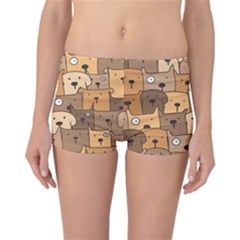 Cute Dog Seamless Pattern Background Reversible Boyleg Bikini Bottoms