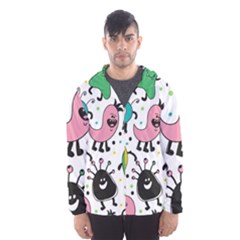 Funny Monster Pattern Men s Hooded Windbreaker by Nexatart