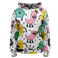 Funny Monster Pattern Women s Pullover Hoodie