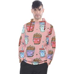 Cute Kawaii Food Seamless Pattern Men s Pullover Hoodie