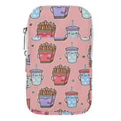 Cute Kawaii Food Seamless Pattern Waist Pouch (large) by Nexatart