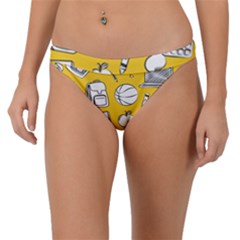 Pattern With Basketball Apple Paint Back School Illustration Band Bikini Bottom by Nexatart