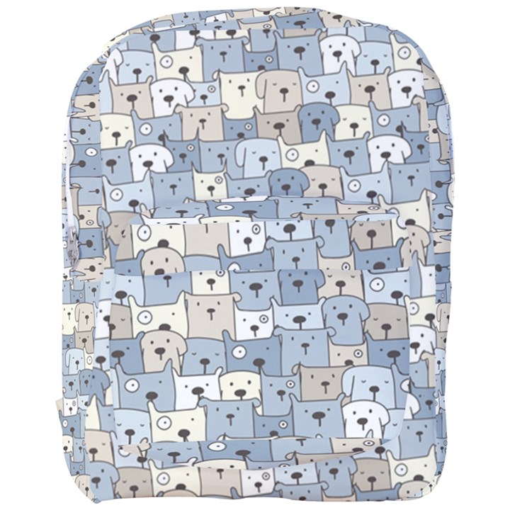 Cute Dog Seamless Pattern Background Full Print Backpack