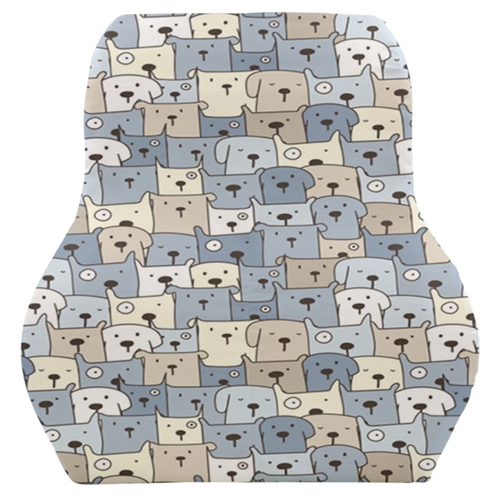 Cute Dog Seamless Pattern Background Car Seat Back Cushion 