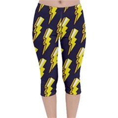 Pop Art Pattern Velvet Capri Leggings 