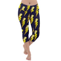 Pop Art Pattern Lightweight Velour Capri Yoga Leggings