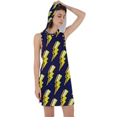 Pop Art Pattern Racer Back Hoodie Dress