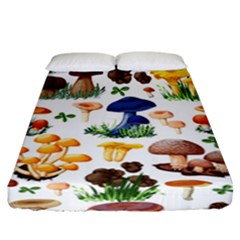 Mushroom Seamless Pattern Fitted Sheet (california King Size)