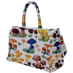 Mushroom Seamless Pattern Duffel Travel Bag