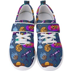 Space Sketch Set Colored Men s Velcro Strap Shoes