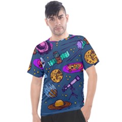 Space Sketch Set Colored Men s Sport Top