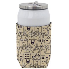 Seamless Pattern With Cute Monster Doodle Can Holder by Nexatart