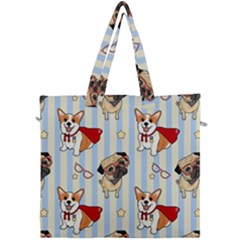 Pattern Dog Canvas Travel Bag