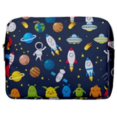 Big Set Cute Astronauts Space Planets Stars Aliens Rockets Ufo Constellations Satellite Moon Rover V Make Up Pouch (large) by Nexatart