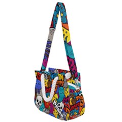 Graffiti Characters Seamless Pattern Rope Handles Shoulder Strap Bag by Nexatart