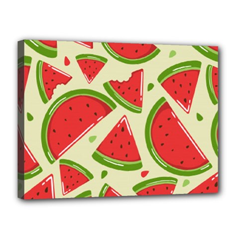 Cute Watermelon Seamless Pattern Canvas 16  X 12  (stretched) by Nexatart