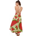 Cute Watermelon Seamless Pattern Backless Maxi Beach Dress View2