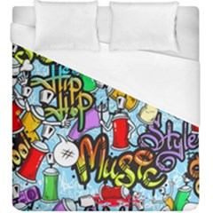 Graffiti Characters Seamless Patternm Duvet Cover (King Size)