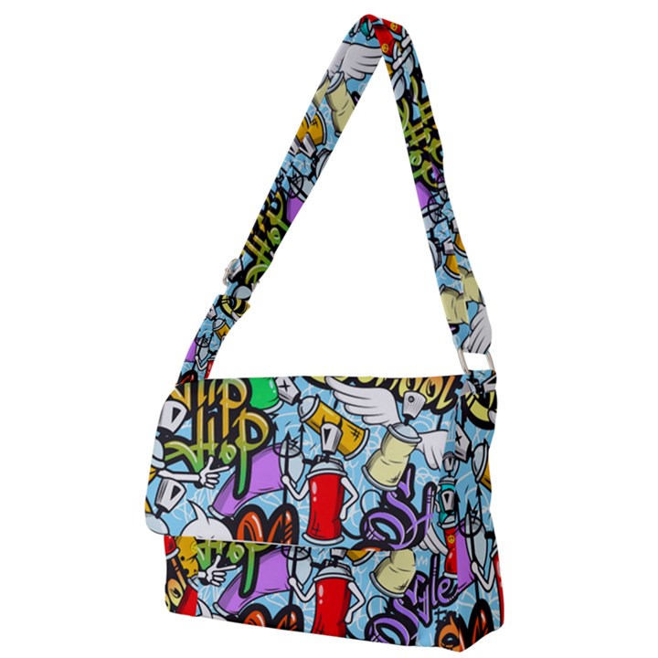 Graffiti Characters Seamless Patternm Full Print Messenger Bag (S)