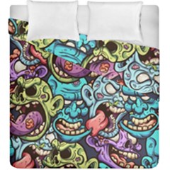 Zombie Heads Pattern Duvet Cover Double Side (king Size) by Nexatart
