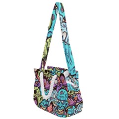 Zombie Heads Pattern Rope Handles Shoulder Strap Bag by Nexatart