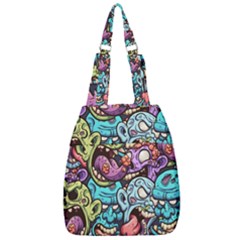 Zombie Heads Pattern Center Zip Backpack