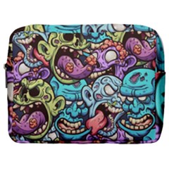 Zombie Heads Pattern Make Up Pouch (large) by Nexatart