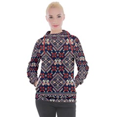 Ukrainian Folk Seamless Pattern Ornament Women s Hooded Pullover by Nexatart