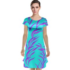 Branches Leaves Colors Summer Cap Sleeve Nightdress by Nexatart